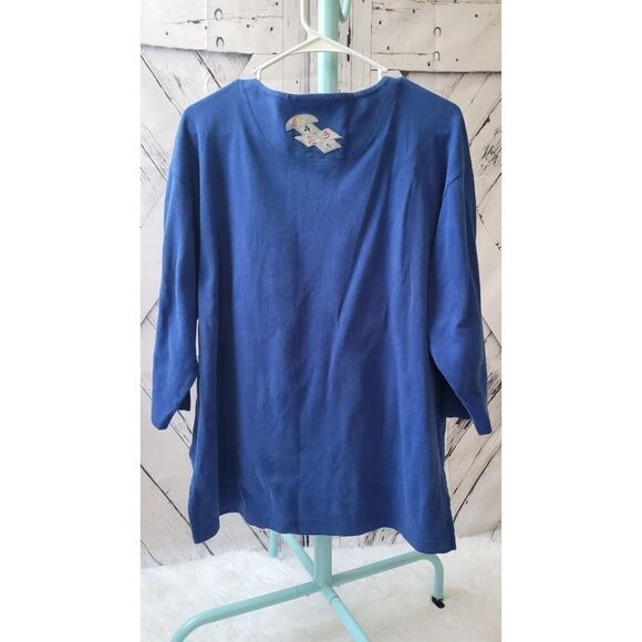 Embriodered Teacher Sweatshirt Bechamel Vintage Women's Top Size Large Blue - Picture 3 of 13
